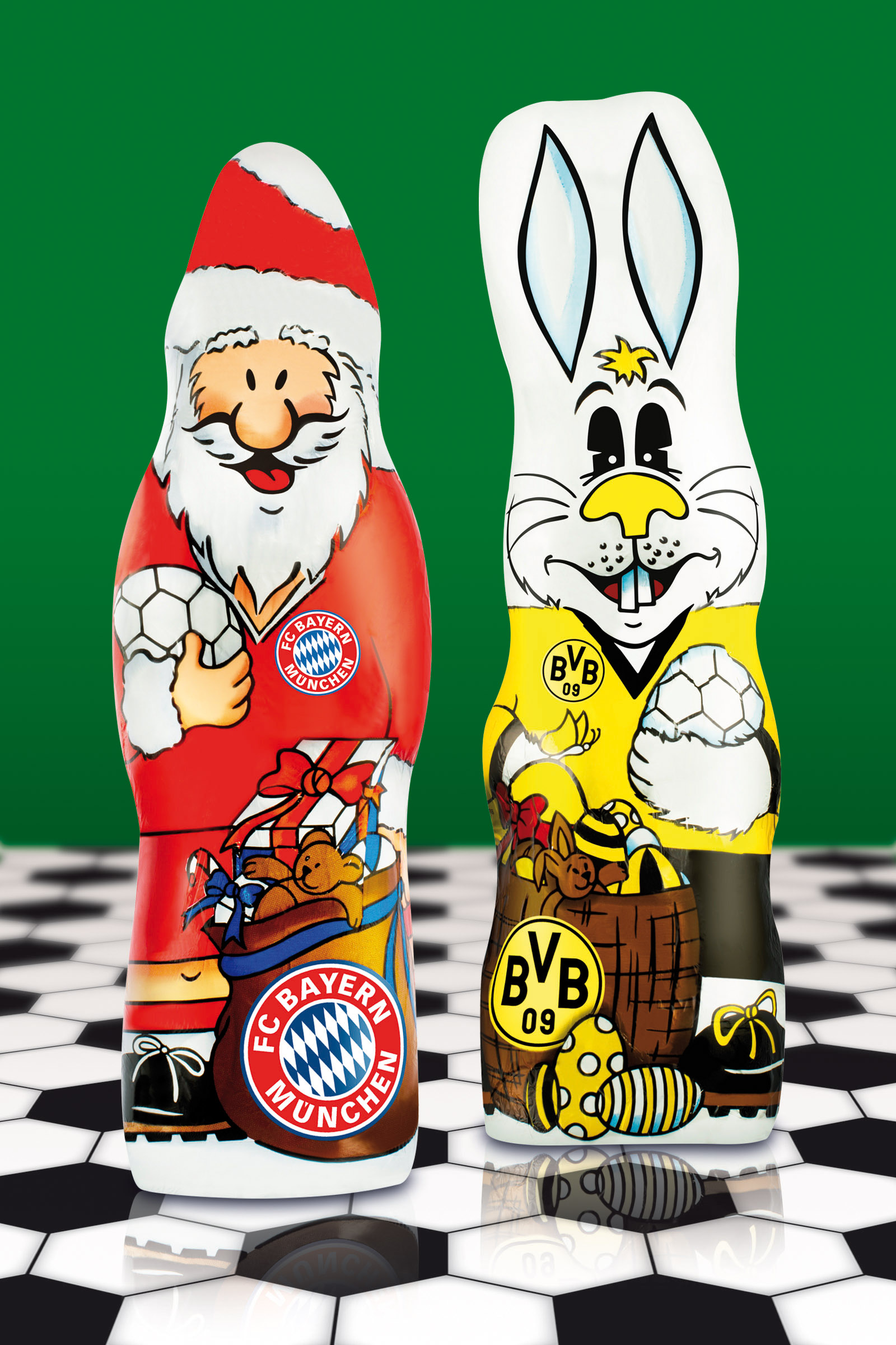 Zur Weihnachtssaison 2014 schickt Riegelein eine Kollektion von Schokoladen-Fanartikeln auf das Feld