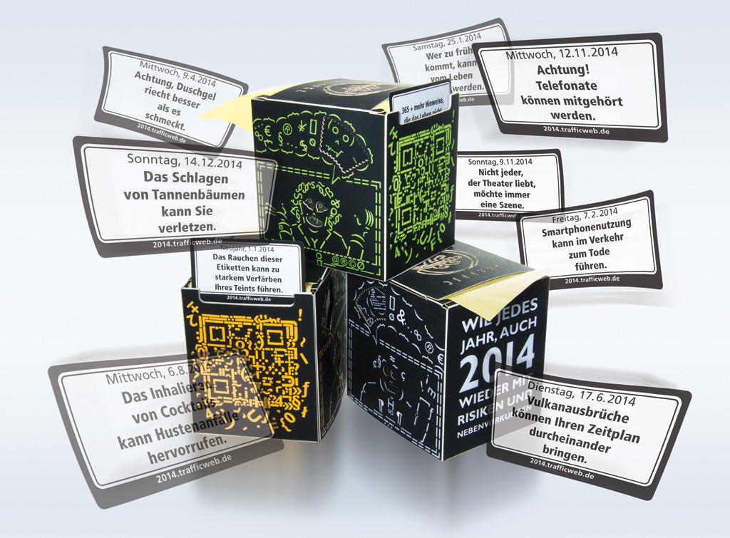 Satire out of the Box. Macht das Leben auch nicht einfacher. (Abb. Traffic AfW/K&D) Satire out of the Box. Macht das Leben auch nicht einfacher. (Abb. Traffic AfW/K&D)