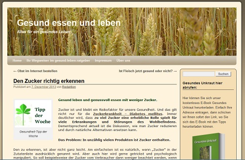 Den Zucker richtig erkennen Den Zucker richtig erkennen