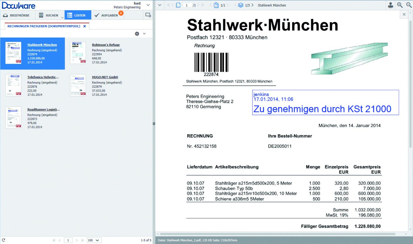 DocuWare Version 6.5 mit modernem Look&Feel