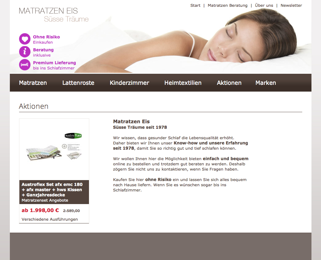 Matratzen kaufen im Matratzen Eis Onlineshop Matratzen kaufen im Matratzen Eis Onlineshop