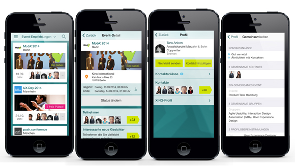 XING EVENTS App by Heidelberg Mobil