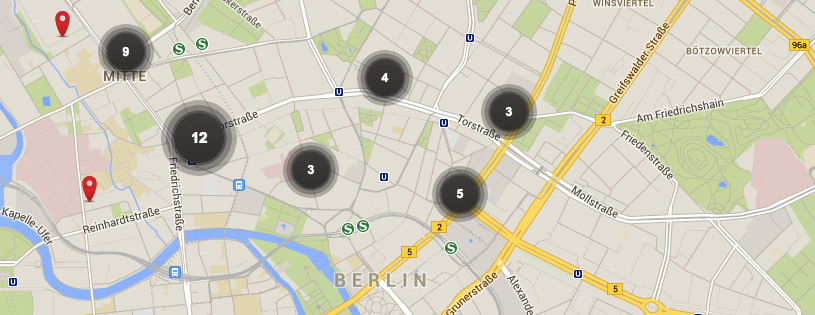 Aktuelle Stellen werden live und intuitiv in einer Karte dargestellt Aktuelle Stellen werden live und intuitiv in einer Karte dargestellt