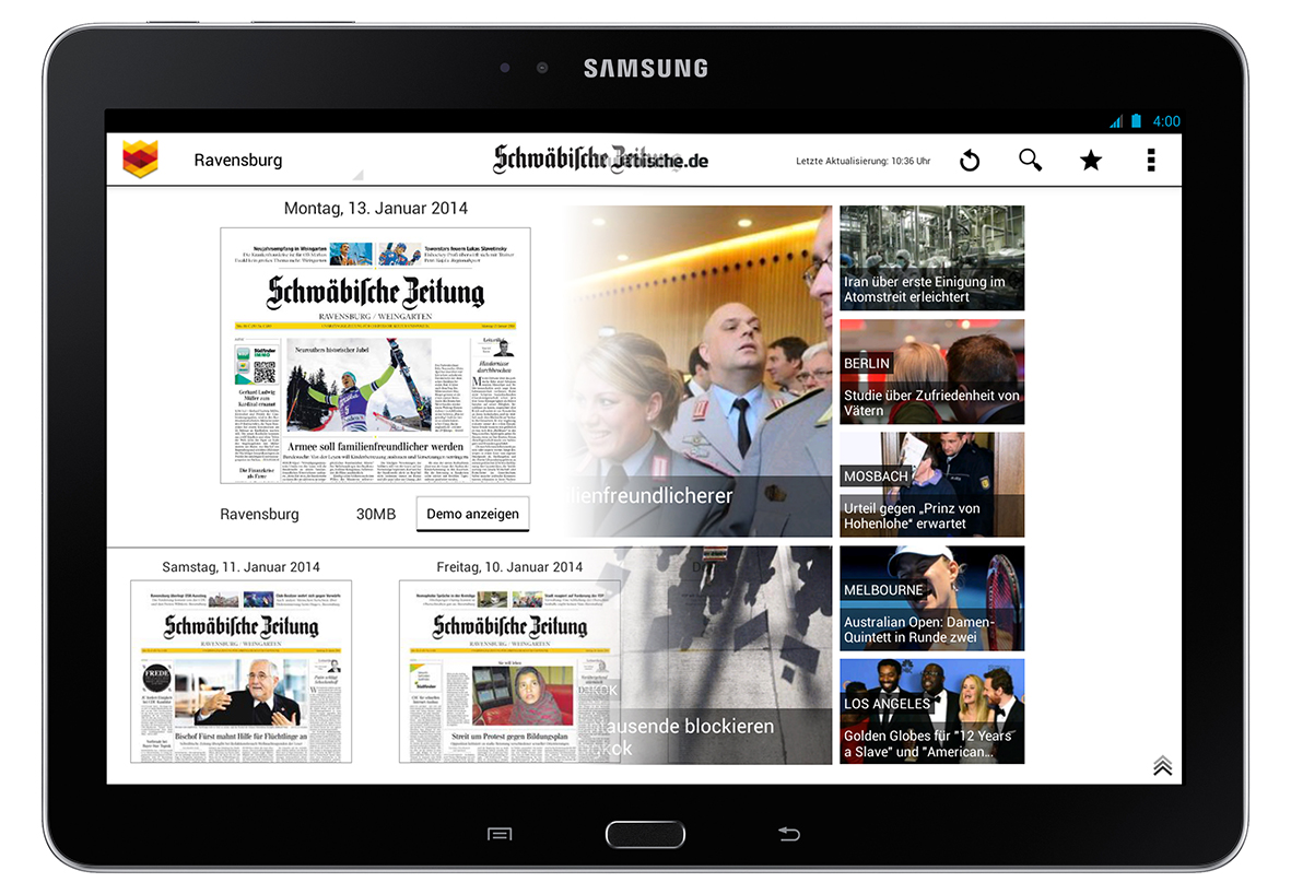 LiveApp und PaperApp nun auch für Android-Tablets.