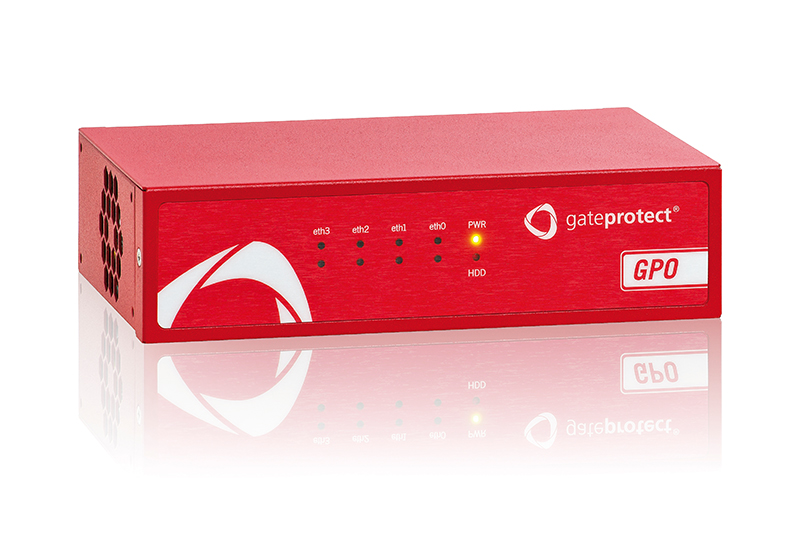 Firewall GPO110 von gateprotect (43 x 165 x 106 mm; Gewicht 1,7 kg) erhältlichüber sysob Firewall GPO110 von gateprotect (43 x 165 x 106 mm; Gewicht 1,7 kg) erhältlichüber sysob