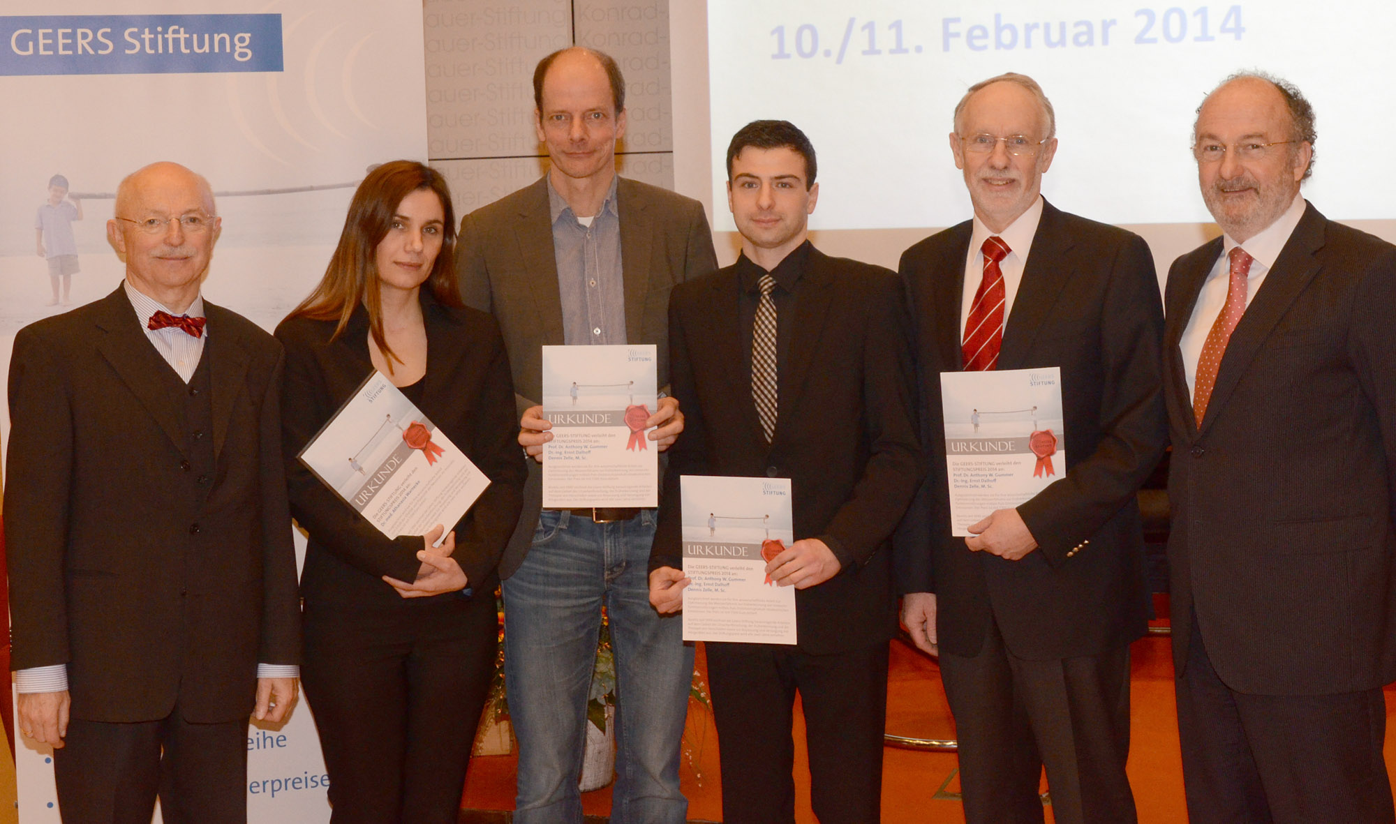 V.l Gottfried Diller, Athanasia Warnecke, Ernst Dalhoff, Dennis Zelle, Anthony W. Gummer und Frans G V.l Gottfried Diller, Athanasia Warnecke, Ernst Dalhoff, Dennis Zelle, Anthony W. Gummer und Frans G