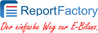 Logo von ReportFactory - Software für einfache Erstellung undÜbermittlung einer E-Bilanz