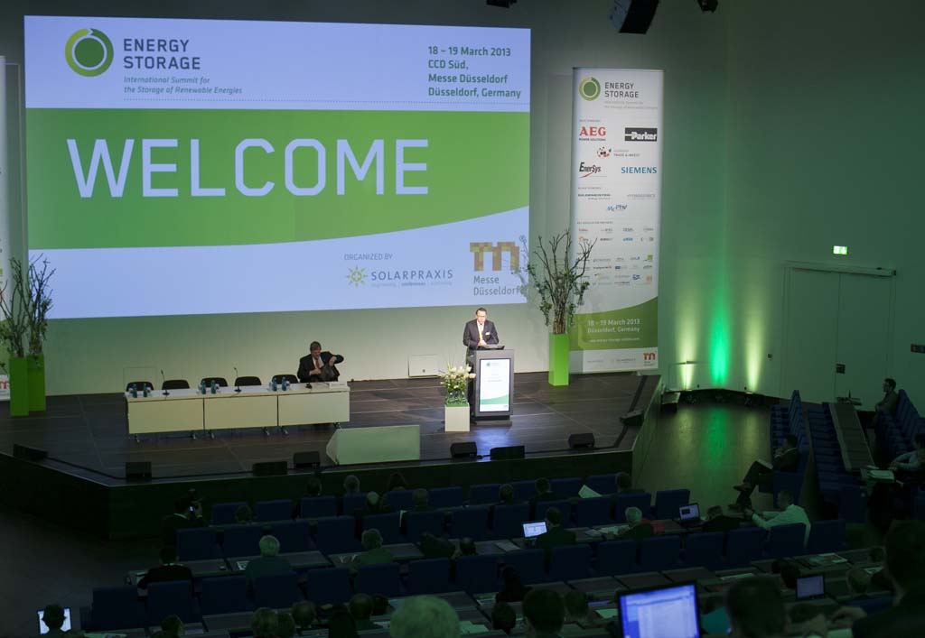 Konferenzmesse Energy Storage vom 25.-27.03.14 in Düsseldorf.
