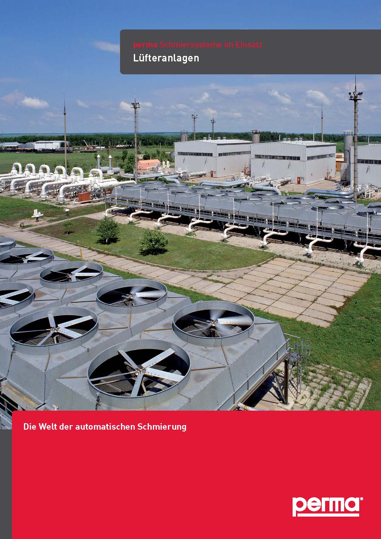 Flyer: perma Schmiersysteme im Einsatz an Lüfteranlagen