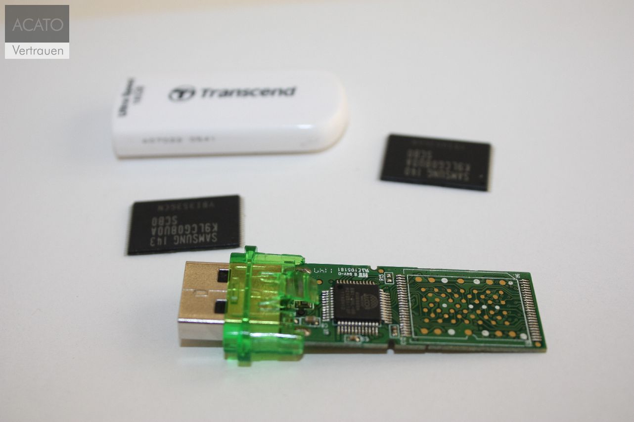 USB Stick mit 2 Chips nach einer erfolgreichen Datenrettung