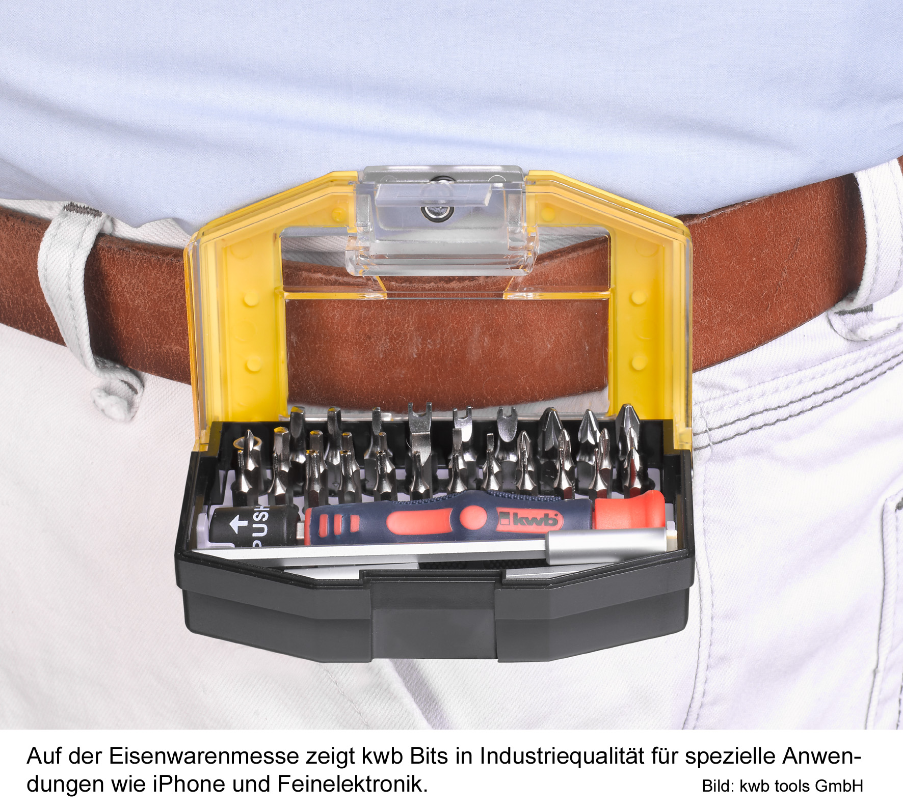 Eisenwarenmesse: Bits für spezielle Anwendungen wie iPhone. Bild: kwb tools GmbH Eisenwarenmesse: Bits für spezielle Anwendungen wie iPhone. Bild: kwb tools GmbH