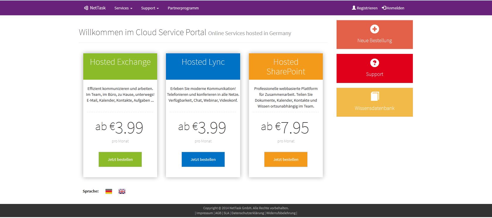 NetTask Cloud Services Portal NetTask Cloud Services Portal