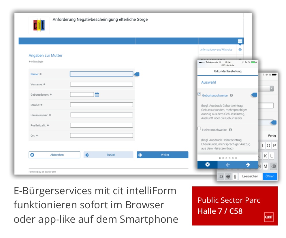 cit zeigt mobiles E-Government auf der CeBIT cit zeigt mobiles E-Government auf der CeBIT