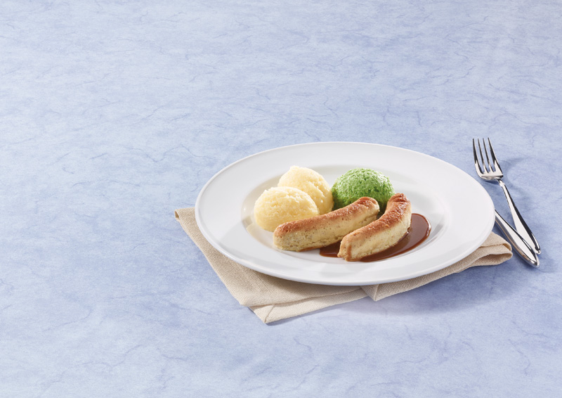 Pürierte Bratwurst