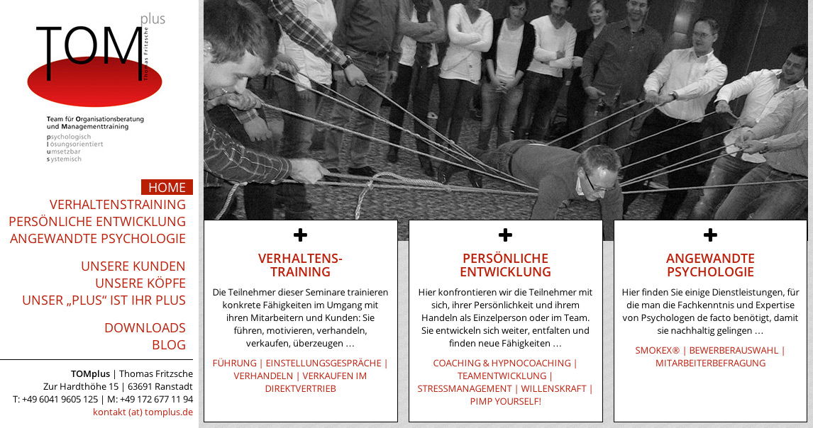 Die neue Website von TOMplus Die neue Website von TOMplus