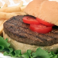 Veganer Burger mit Fleischersatz