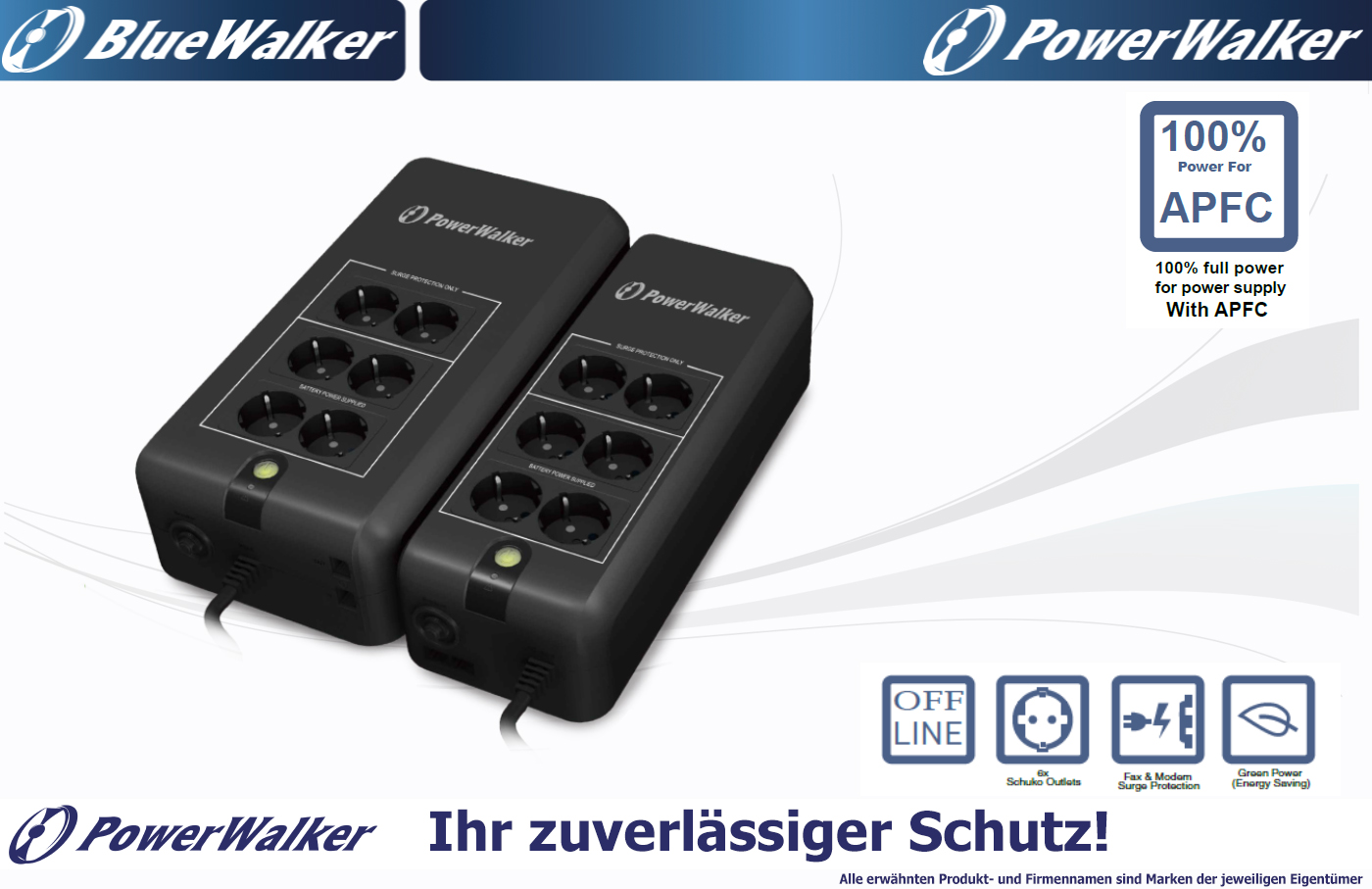 PowerWalkler VFD 600VA / 800VA APFC USV PowerWalkler VFD 600VA / 800VA APFC USV