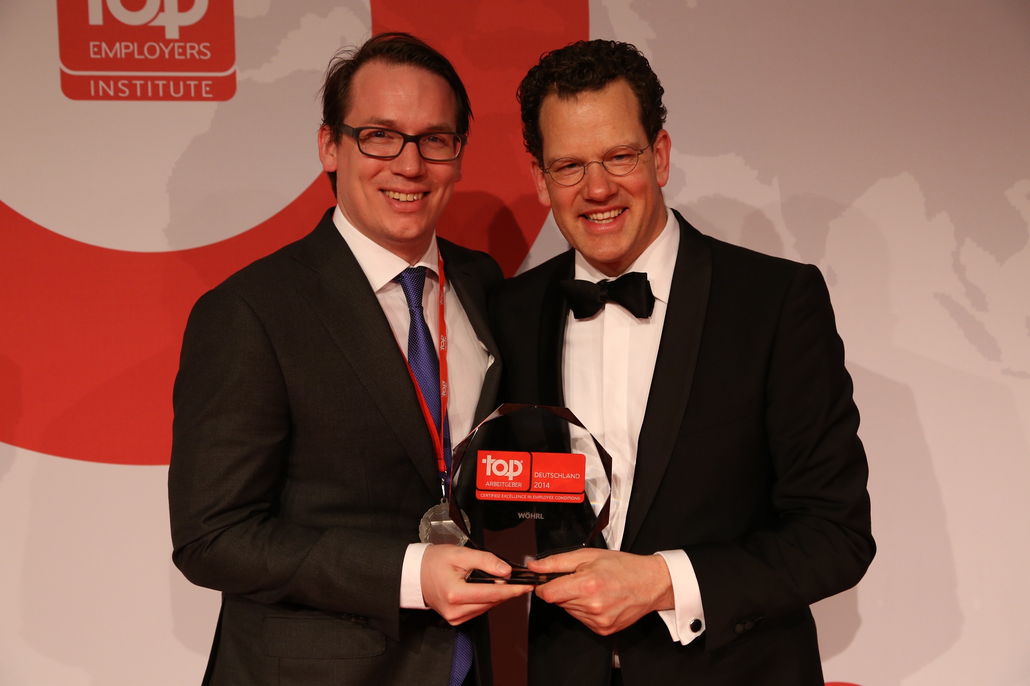 Olivier Wöhrl mit David Plink, CEO Top Employers Institute
