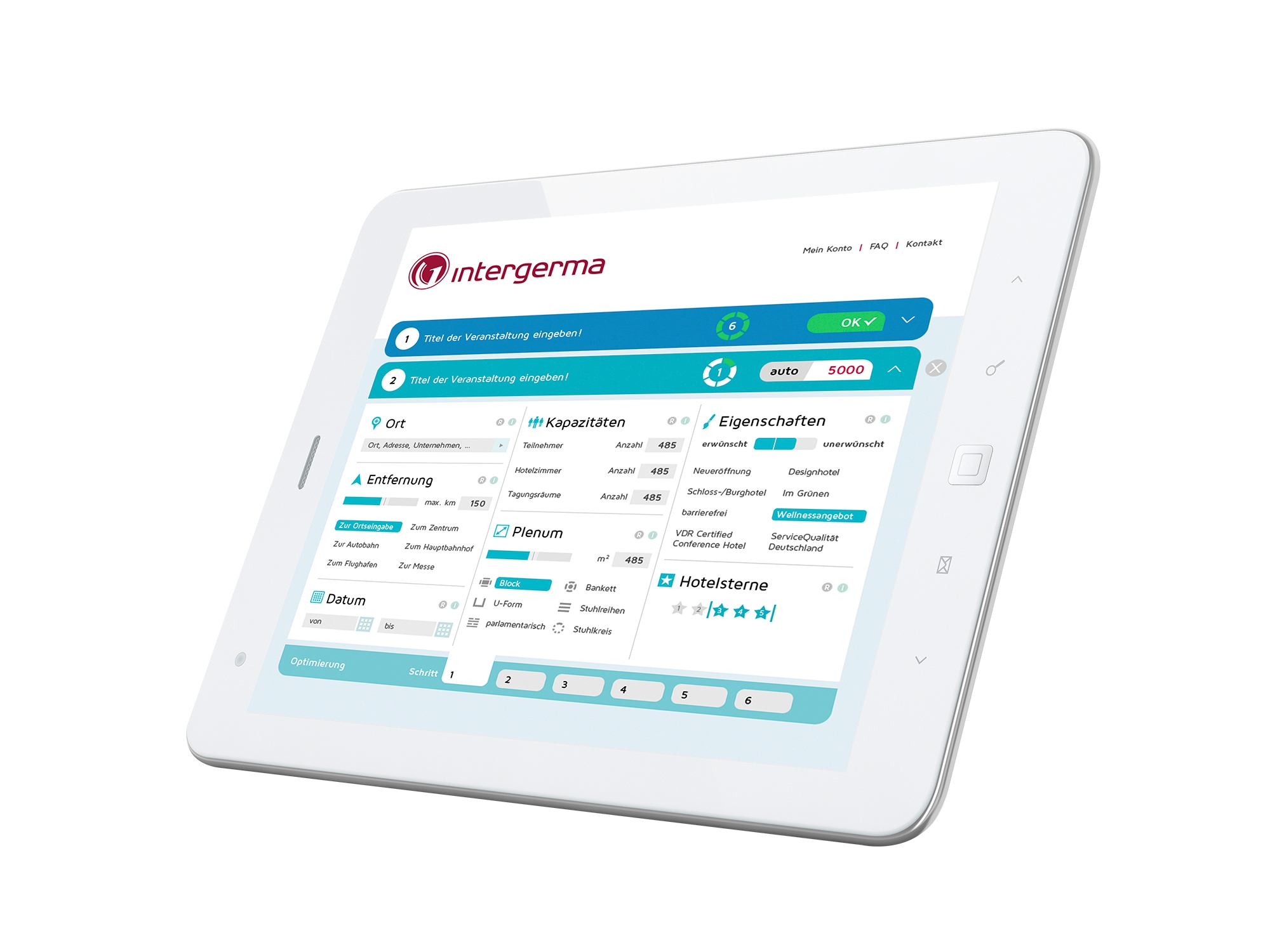 Das neue Online-Tool Rocket von Intergerma erleichtert die Arbeit von Tagungsplanern. Das neue Online-Tool Rocket von Intergerma erleichtert die Arbeit von Tagungsplanern.