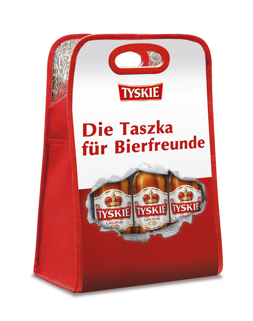 Ob im Park oder beim Grillen: In der Tyskie-Kühltasche bleibt das Bier immer frisch und kühl. Ob im Park oder beim Grillen: In der Tyskie-Kühltasche bleibt das Bier immer frisch und kühl.