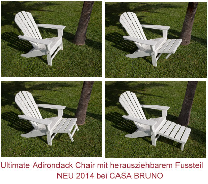 Neuheit: Deckchair mit herausziehbarem Fusshocker, in 10 Farben bei CASA BRUNO Neuheit: Deckchair mit herausziehbarem Fusshocker, in 10 Farben bei CASA BRUNO