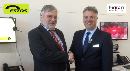 Johann Deutinger (Ferrari electronic AG) und Christoph Lösch (Geschäftsführer ESTOS GmbH) Johann Deutinger (Ferrari electronic AG) und Christoph Lösch (Geschäftsführer ESTOS GmbH)