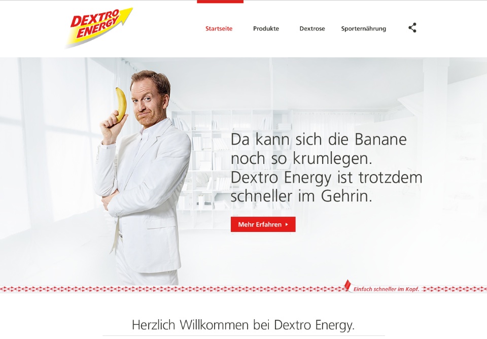 Der neue Onlineauftritt von Dextro Energy Der neue Onlineauftritt von Dextro Energy