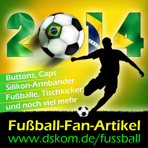 Webshop der dskom GmbH für Werbeartikel und Give-Aways rund um die Fußball-Weltmeisterschaft in Bras Webshop der dskom GmbH für Werbeartikel und Give-Aways rund um die Fußball-Weltmeisterschaft in Bras