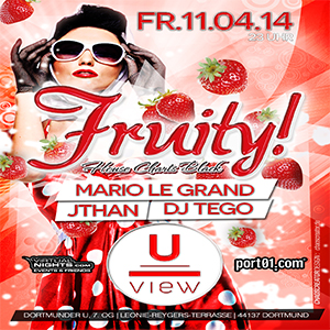 Fruity - wir feiern die Fruchtigste Party im Sektor 11.04 View Dortmund Fruity - wir feiern die Fruchtigste Party im Sektor 11.04 View Dortmund