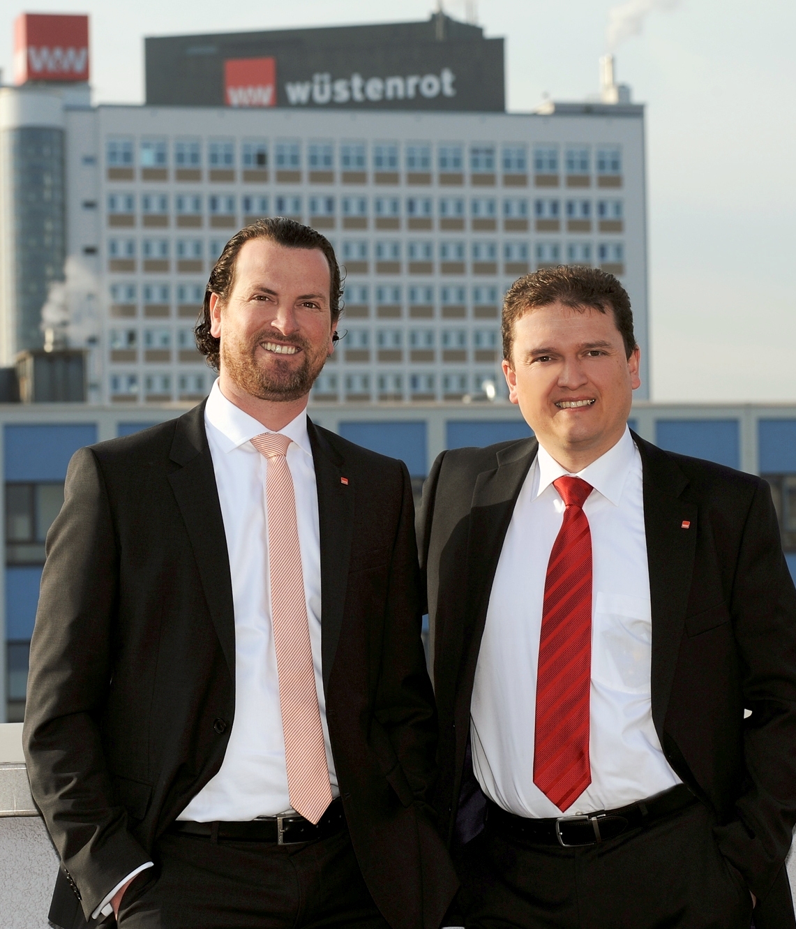 Die Geschäftsführung der Wüstenrot Haus- und Städtebau GmbH: Alexander Heinzmann und Marcus Ziemer.