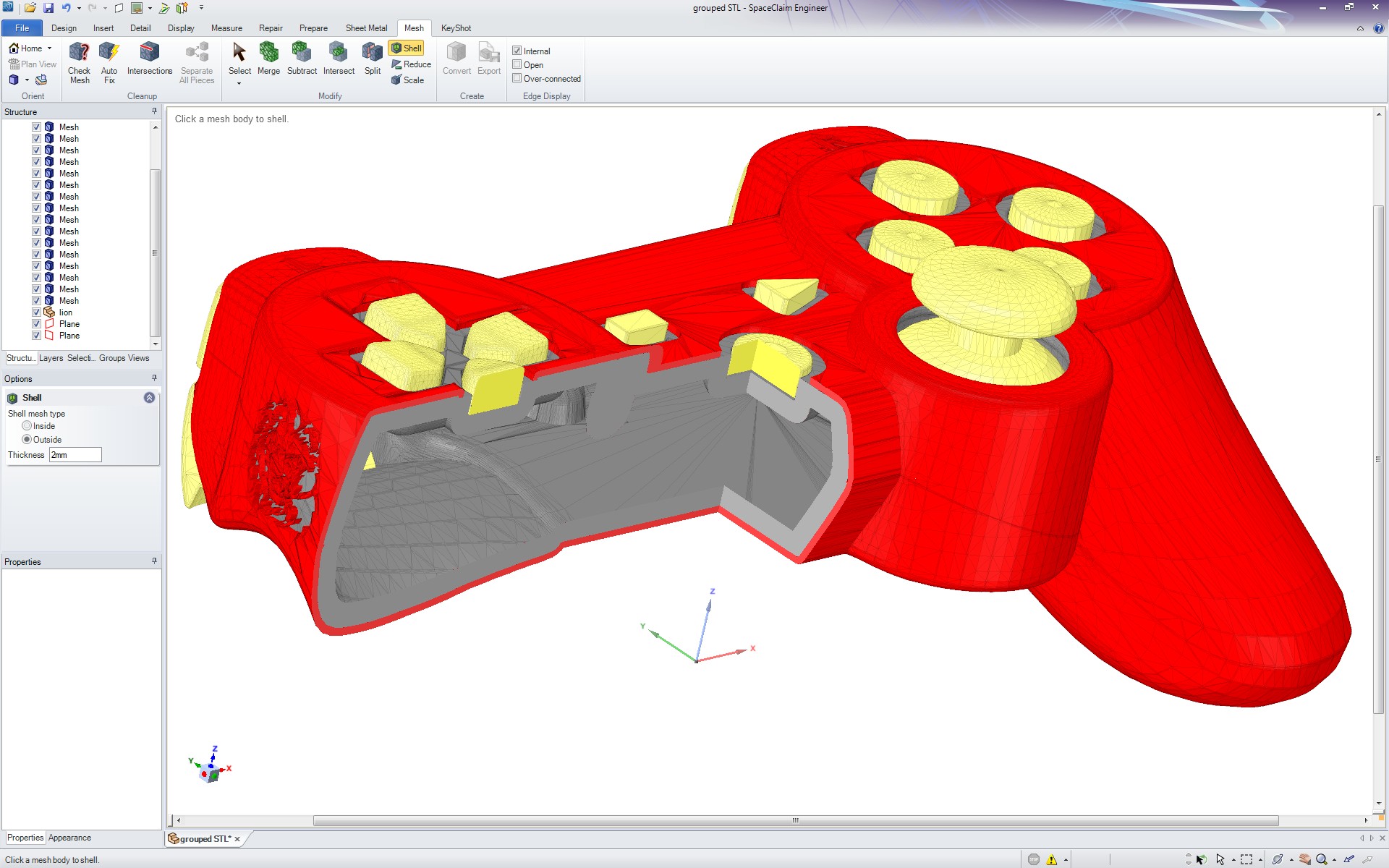 Mit dem SpaceClaim-Modul STL Prep 3D Printing lassen sich STL-Daten unkompliziert modifizieren Mit dem SpaceClaim-Modul STL Prep 3D Printing lassen sich STL-Daten unkompliziert modifizieren
