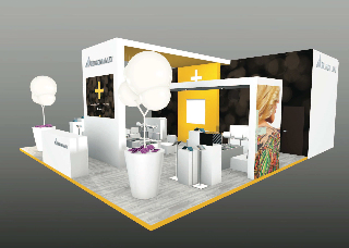 So wird er aussehen: Der Huhtamaki Films-Messestand auf der INDEX14.