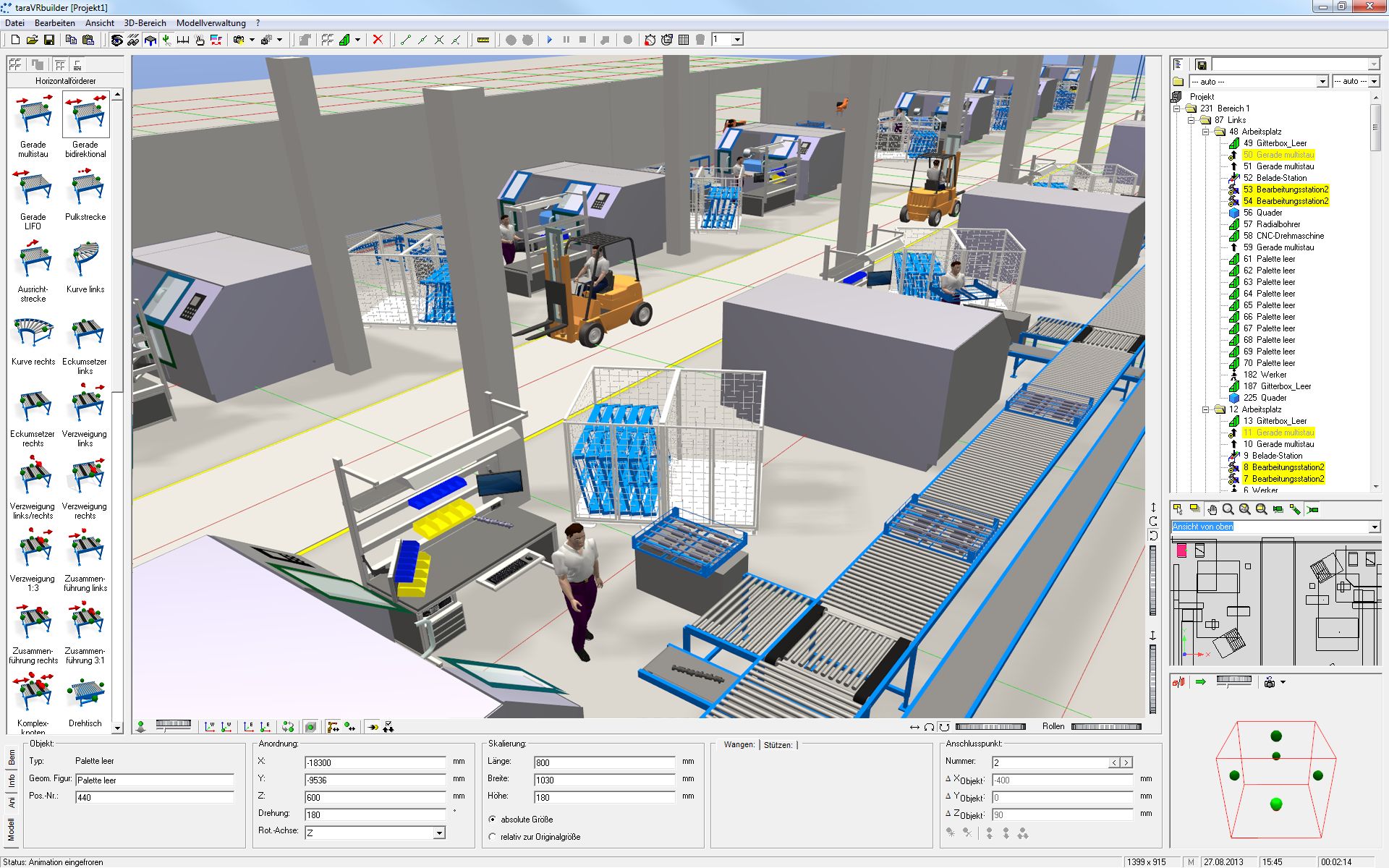 Mit taraVRbuilder entwirft man in kurzer Zeit 3D-Szenarien von Fertigungsabläufen Mit taraVRbuilder entwirft man in kurzer Zeit 3D-Szenarien von Fertigungsabläufen