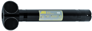 Stationärer Durchflussmesser mit integrierter Durchflussberechnung und Sensorik zum Messen des Wasse