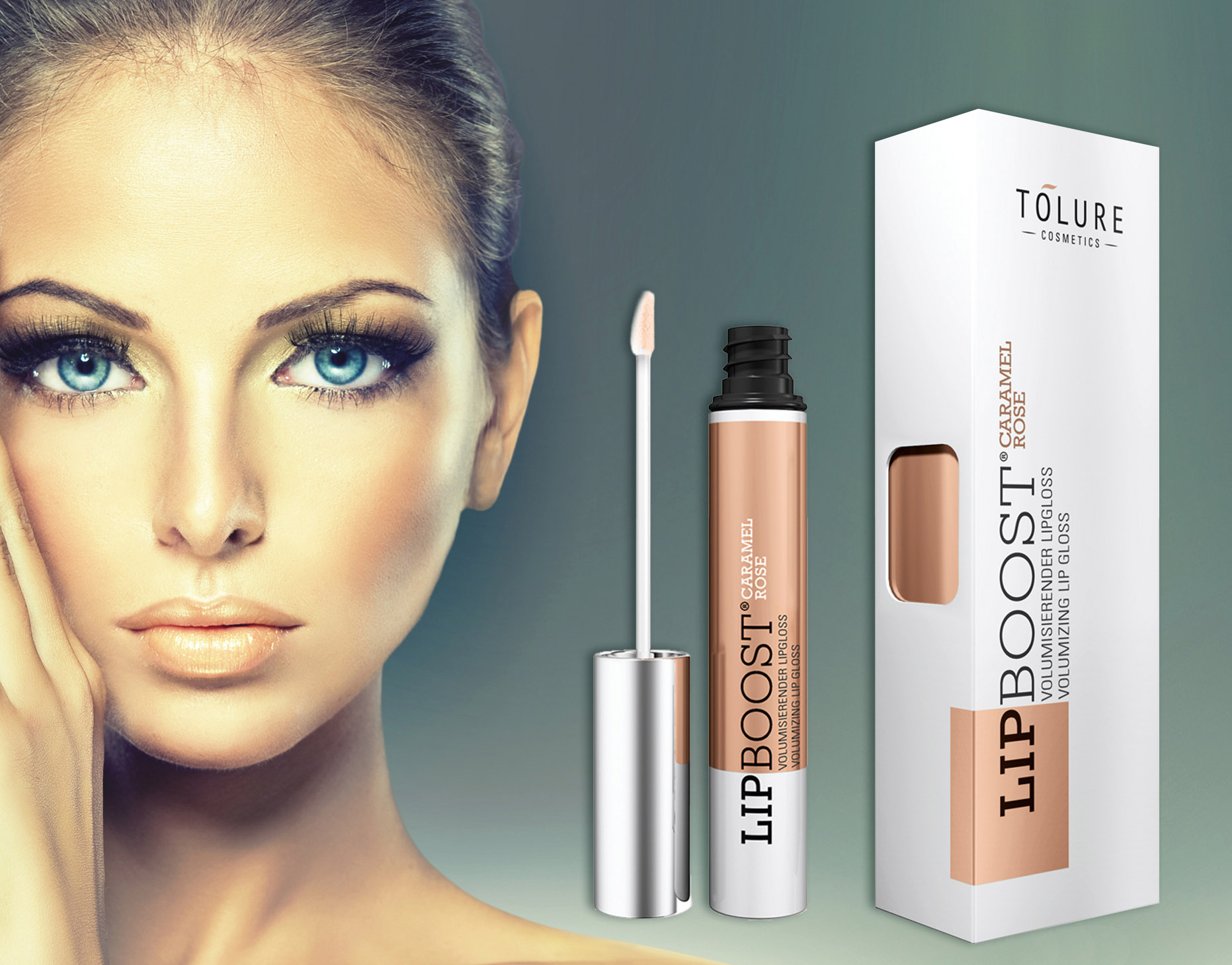 Volumisierender Lipgloss ?Lipboost rosé/caramel? (Foto: Tolure)