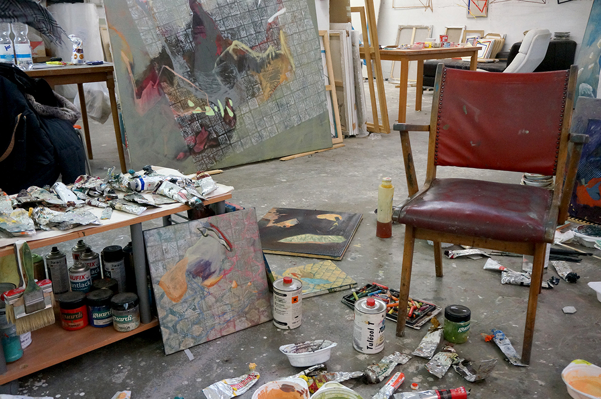 Atelier-Szene im Art House Düsseldorf