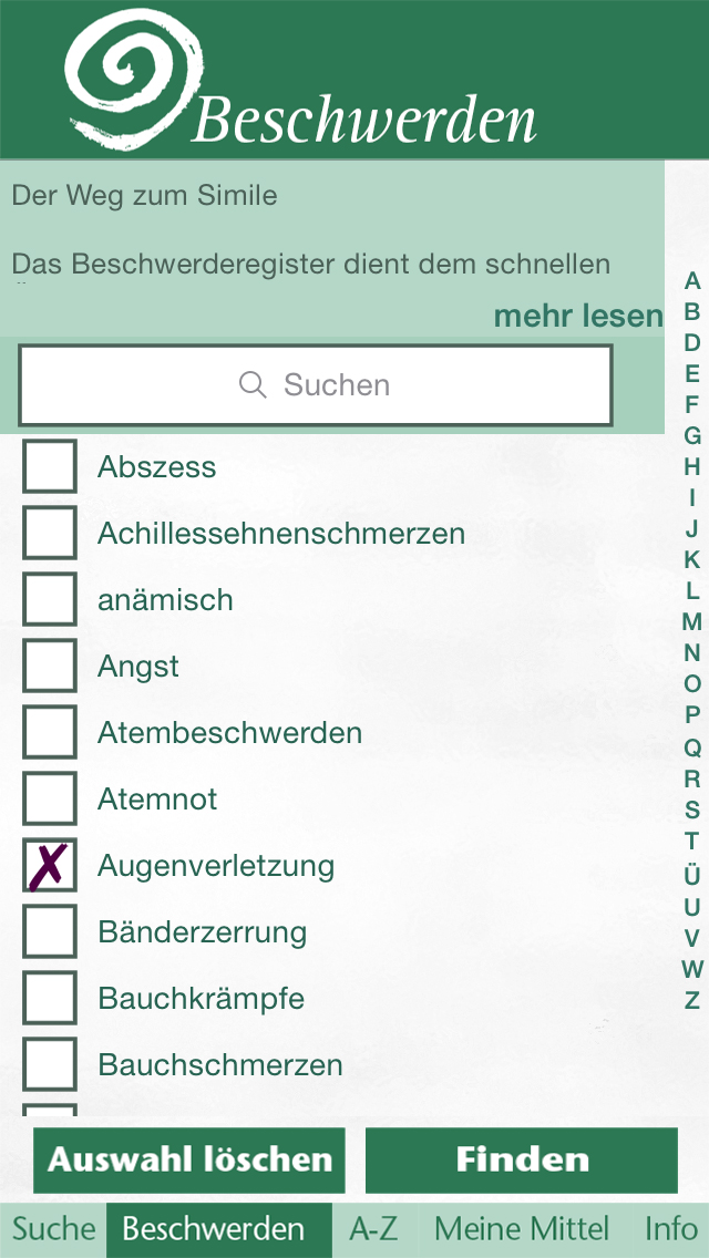 Homöopathie Reiseapotheke App