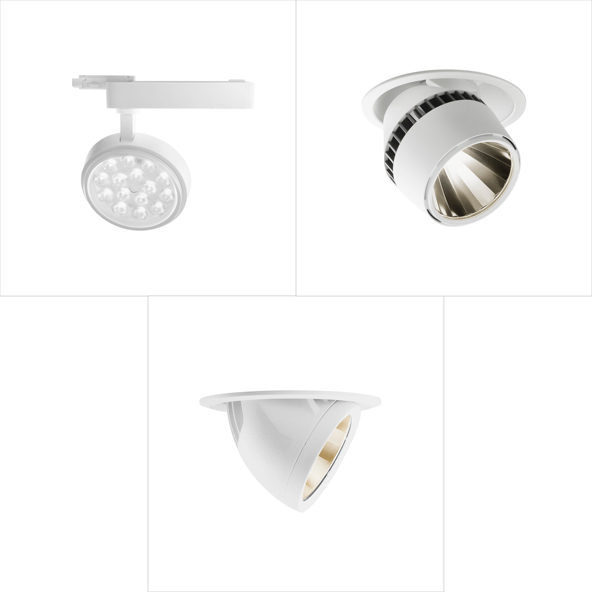 Für die perfekte Wareninszenierung: QUAD.TOO, TARO MINI LED und QUIRA LED von Oktalite.
