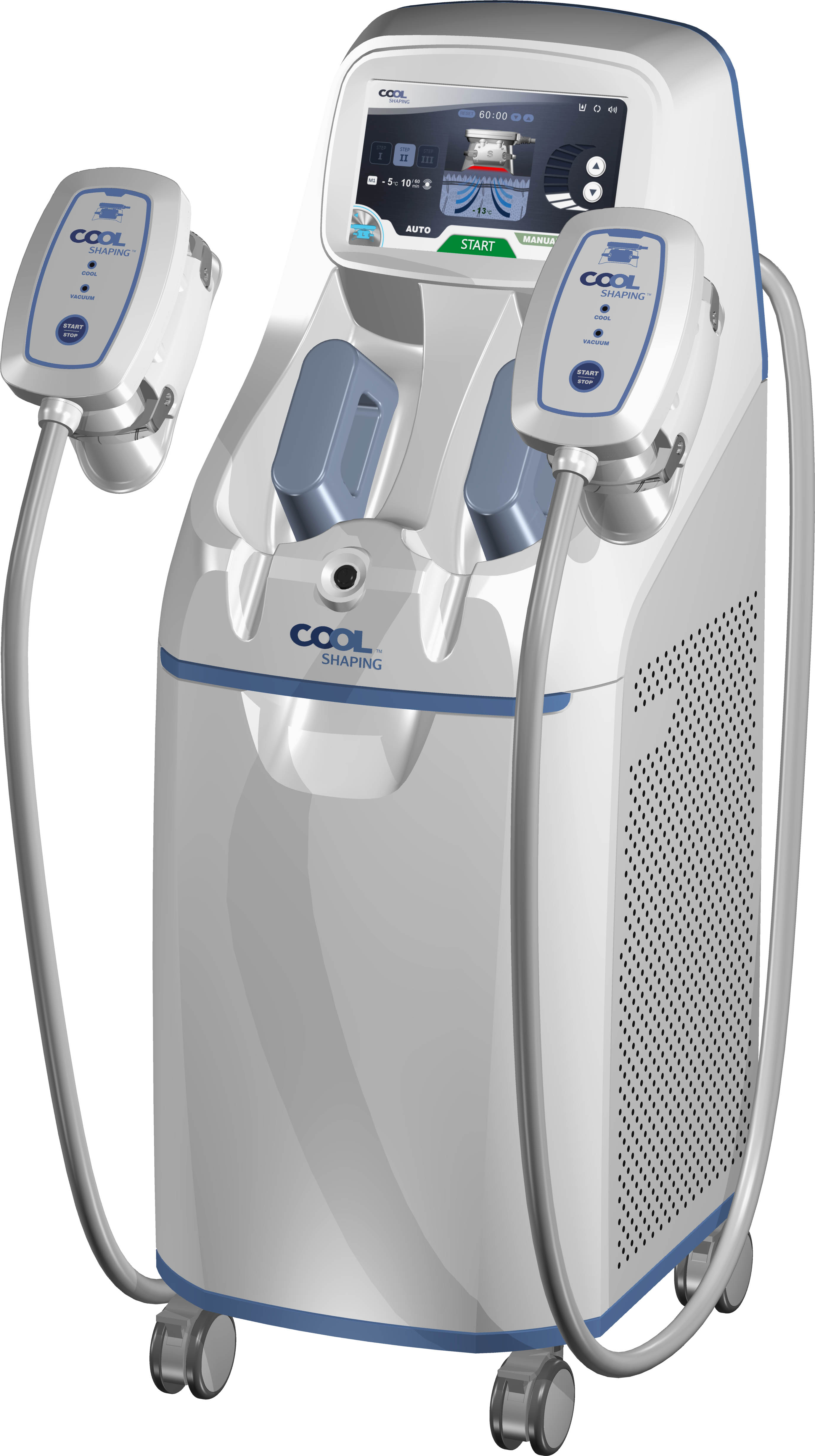 Coolshaping mit serienmäßig zwei Applikatoren, weitere 2 sind optional bestellbar Coolshaping mit serienmäßig zwei Applikatoren, weitere 2 sind optional bestellbar