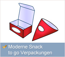 Moderne Snack to go Verpackungen Moderne Snack to go Verpackungen