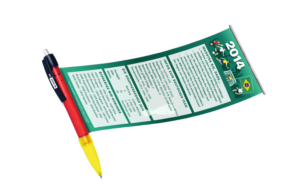 Mr. Answer®FAN, der Banner- Pen zur WM Mr. Answer®FAN, der Banner- Pen zur WM