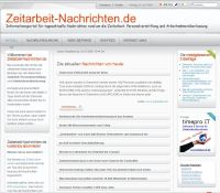 Screenshot www.Zeitarbeit-Nachrichten.de