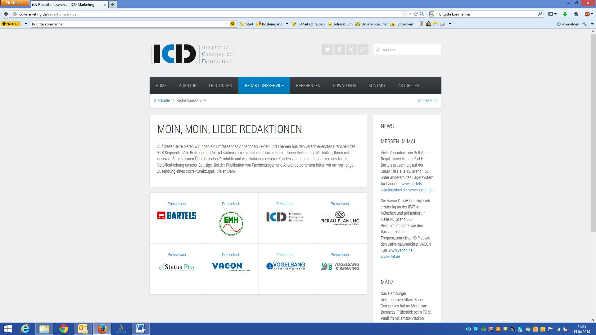 Mit dem klaren und modernen Layout spiegelt die neu gestaltete Website das Profil der Agentur, deren