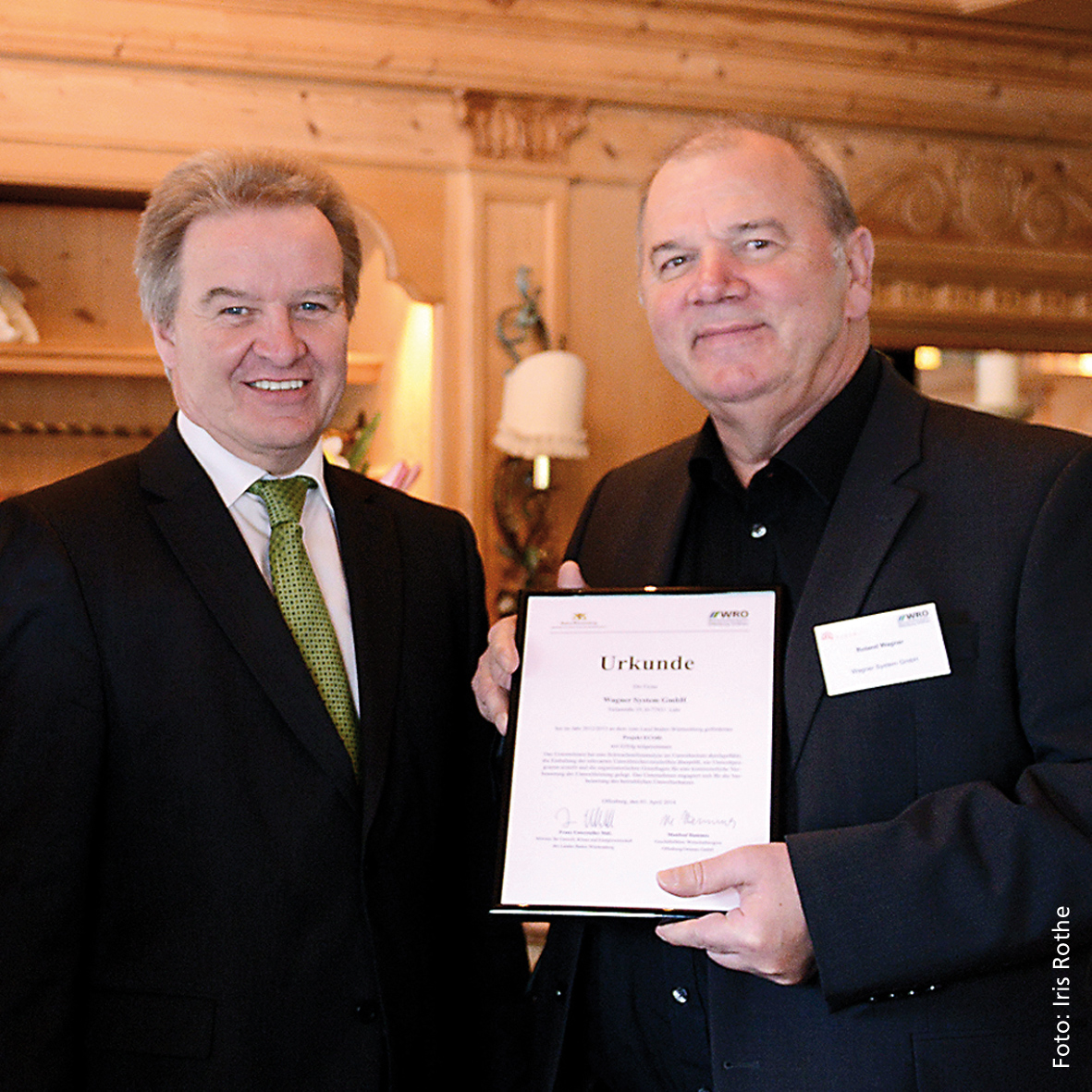 Umweltminister Franz Untersteller mit Roland Wagner
