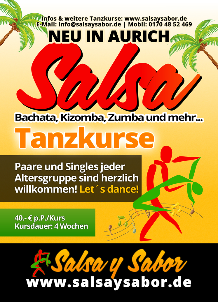 Neue Tanzkurse in Aurich ab Mai mit Salsaysabor