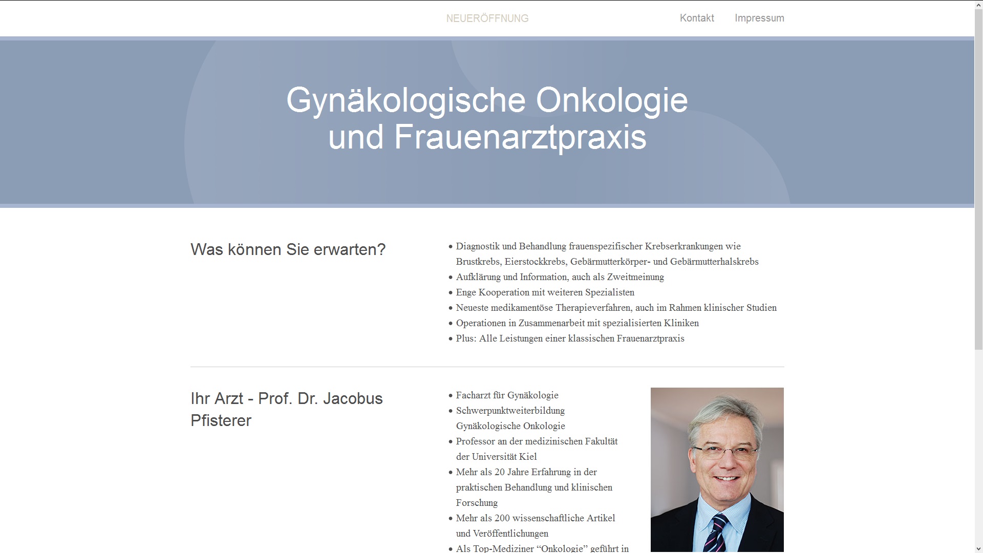 Jacobus Pfisterer - Zentrum für Gynäkologische Onkologie Kiel Jacobus Pfisterer - Zentrum für Gynäkologische Onkologie Kiel