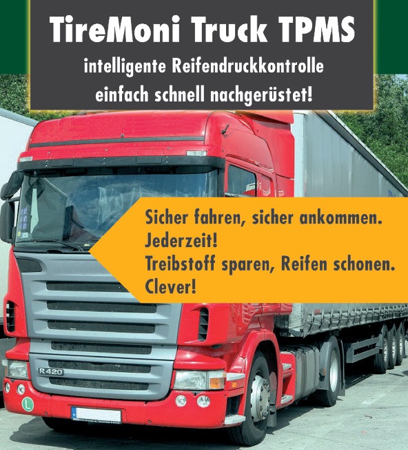 Logistiker sparen mit  Reifendruck Geld.