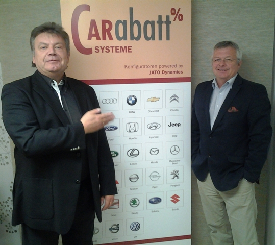 Detlef Walker und Dirk Eickmeier präsentieren den CARabatt-Konfgurator