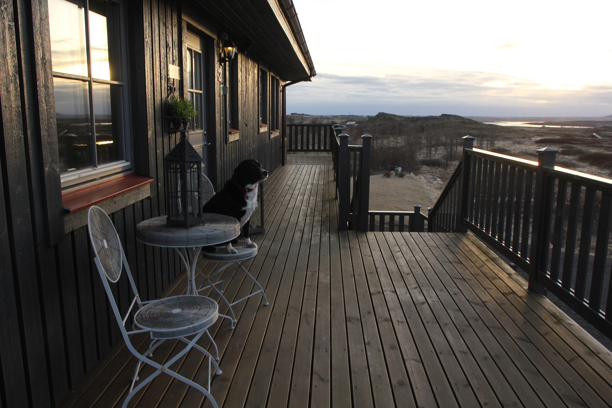 Nordic Lodges Network - Ausblick von der Terrasse des Ferienhauses Haberg in Süd-Island Nordic Lodges Network - Ausblick von der Terrasse des Ferienhauses Haberg in Süd-Island