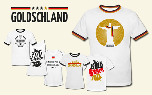 Hol dir jetzt dein Goldschland Fanshirt! Hol dir jetzt dein Goldschland Fanshirt!